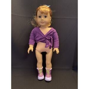 American Girl Doll Purple Sweater And Purple Boots Set-Doll Not Included